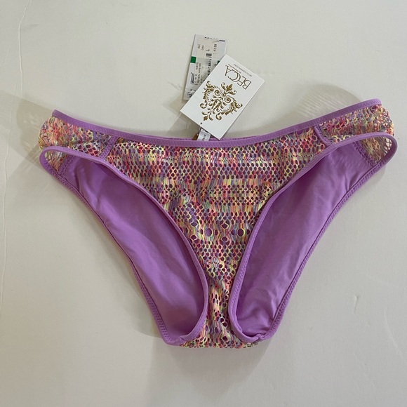 ✨BECCA by Rebecca Virtue Purple Multicolor Crochet Bikini Bottom - Size Large✨ - Picture 7 of 7